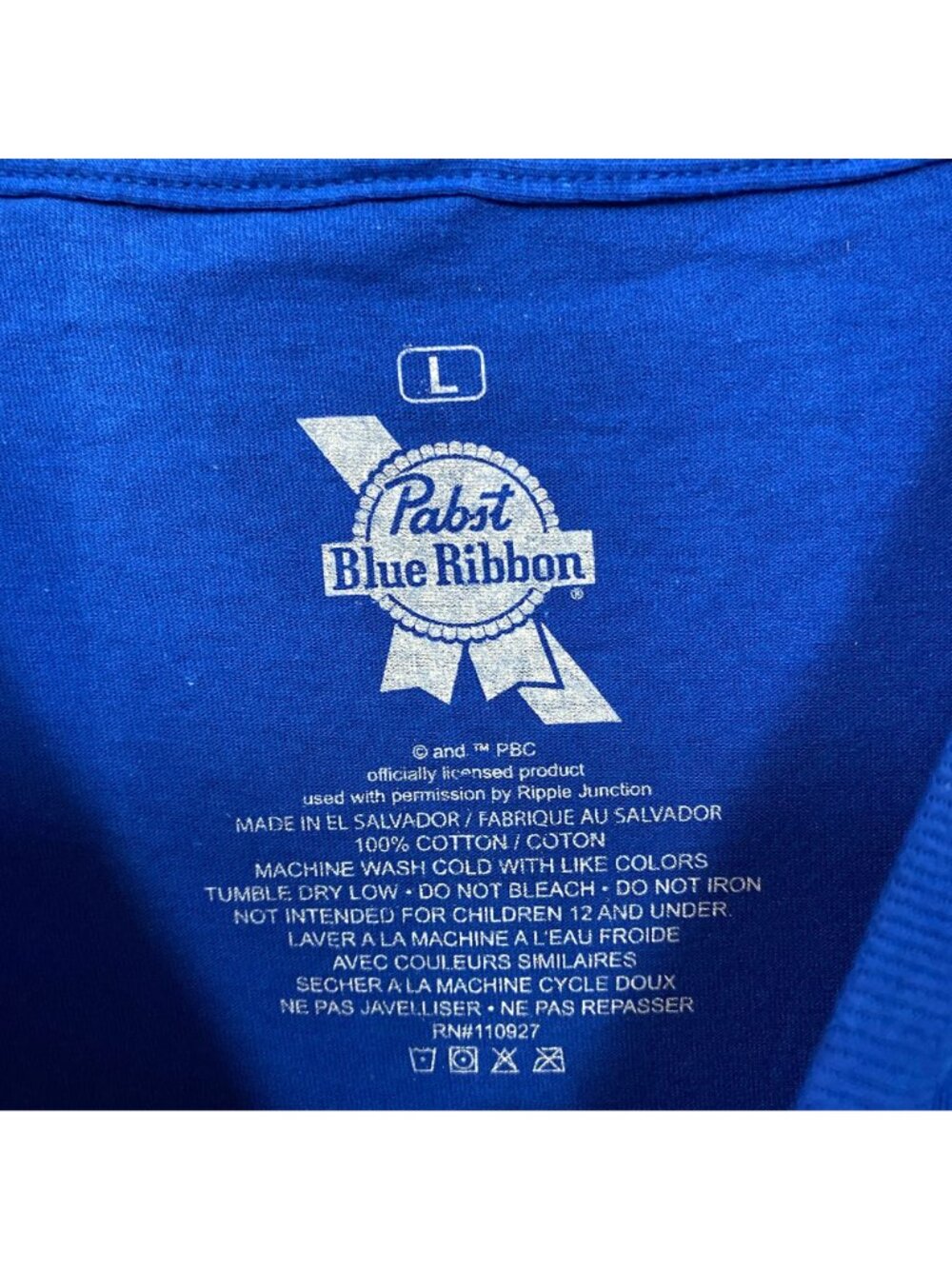 Pabst Blue Ribbon Racing 1844 Promo T-Shirt Large - Picture 4 of 4